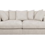 Canapé droit fixe BOBOCHIC X CONFORAMA SIMEON 3 places – Tissu Beige
