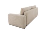 Canapé droit convertible NADO 3 places – Tissu Beige avec coffre de rangement – Image 3