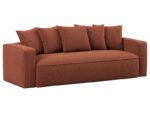 Canapé droit convertible NOAH 3 places – Tissu Terracotta