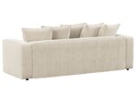 Canapé droit convertible NOAH 3 places – Tissu Beige – Image 3