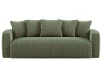 Canapé droit convertible NOAH 3 places – Tissu vert