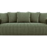 Canapé droit convertible NOAH 3 places – Tissu vert