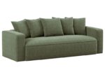 Canapé droit convertible NOAH 3 places – Tissu vert – Image 7