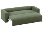 Canapé droit convertible NOAH 3 places – Tissu vert – Image 2
