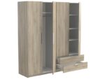 Armoire 4 porte(s) battante 2 tiroir(s) GLORY 2 coloris Chêne kronberg largeur 178.1 cm – Image 8