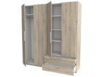Armoire 4 porte(s) battante 2 tiroir(s) GLORY 2 coloris Chêne kronberg largeur 178.1 cm