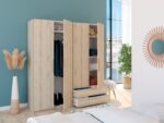 Armoire 4 porte(s) battante 2 tiroir(s) GLORY 2 coloris Chêne kronberg largeur 178.1 cm – Image 5