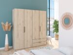 Armoire 4 porte(s) battante 2 tiroir(s) GLORY 2 coloris Chêne kronberg largeur 178.1 cm – Image 4