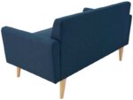 Canapé droit fixe KOBY 2 places – Tissu bleu marine – Image 4