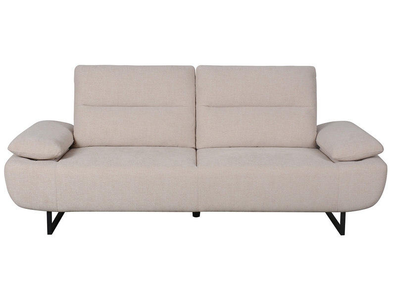 G_786461_A Canapé droit fixe MARCELO 3 places Tissu Beige – Image 1