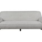 Canapé droit fixe JULINA 3 places Tissu Gris clair