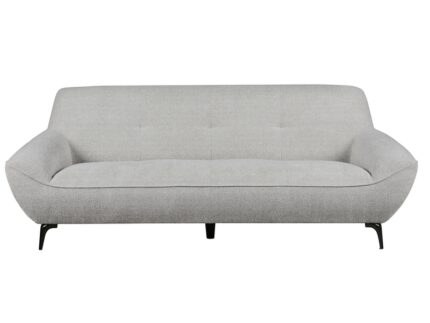 Canapé droit fixe JULINA 3 places Tissu Gris clair