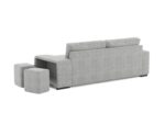 Canapé droit convertible ZACK 3 places – Tissu / Microfibre gris clair – Image 6