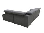 Canapé d'angle réversible convertible GUILLERMO 4 places – Tissu gris anthracite – Image 5
