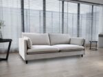 Canapé droit fixe SASHA 3 places Tissu Beige – Image 7