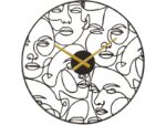 Horloge ronde en métal faces 50 x 3.5 cm (0)