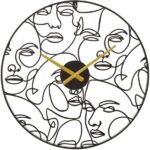 Horloge ronde en métal faces 50 x 3.5 cm (0)