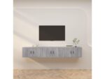 Meuble tv gris 80 cm – Image 2