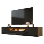 Meuble tv noir 180 cm SWEIKO