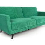 Canapé droit convertible MENZZO REFRESHA 3 pl Velours vert