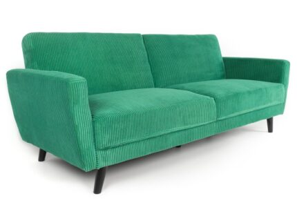 Canapé droit convertible MENZZO REFRESHA 3 pl Velours vert