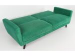 Canapé droit convertible MENZZO REFRESHA 3 pl Velours vert – Image 2