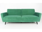 Canapé droit convertible MENZZO REFRESHA 3 pl Velours vert – Image 3