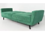 Canapé droit convertible MENZZO REFRESHA 3 pl Velours vert – Image 5