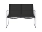 Salon de jardin 4 pcs | mobilier de jardin | ensemble de jardin tissu et acier noir