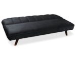 Canapé droit convertible MENZZO OLYMPIA 3 places – Velours noir – Image 4