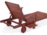 Bain de soleil pliant en bois exotique tokyo - mahogany- marron acajou – Image 3