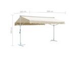 Vidaxl auvent sur pied 500 x 300 cm crème 145883 – Image 4