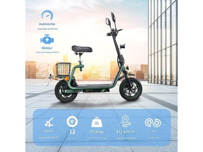 Trottinette électrique twofish m5 pro-e certifiée eec - moteur 500w– batterie 48v 13ah – pneus 12 pouces M5 PRO-E – Image 2