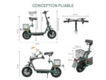 Trottinette électrique twofish m5 pro-e certifiée eec - moteur 500w– batterie 48v 13ah – pneus 12 pouces M5 PRO-E – Image 4