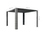 Tonnelle | tente de réception | pergola et toit résine tressée 300x300x200cm gris anthracite – Image 4