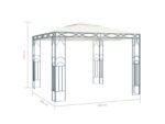 Tonnelle | tente de réception | pergola 300 x 300 cm crème – Image 5