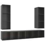 Meuble tv gris 37 cm