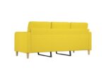 Canapé droit fixe VIDAXL 3 pl Tissu jaune – Image 5