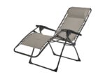 Palavas - lot de 2 fauteuils relax - pliant - acier - lin