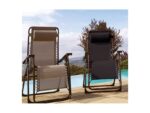 Palavas - lot de 2 fauteuils relax - pliant - acier - lin – Image 5