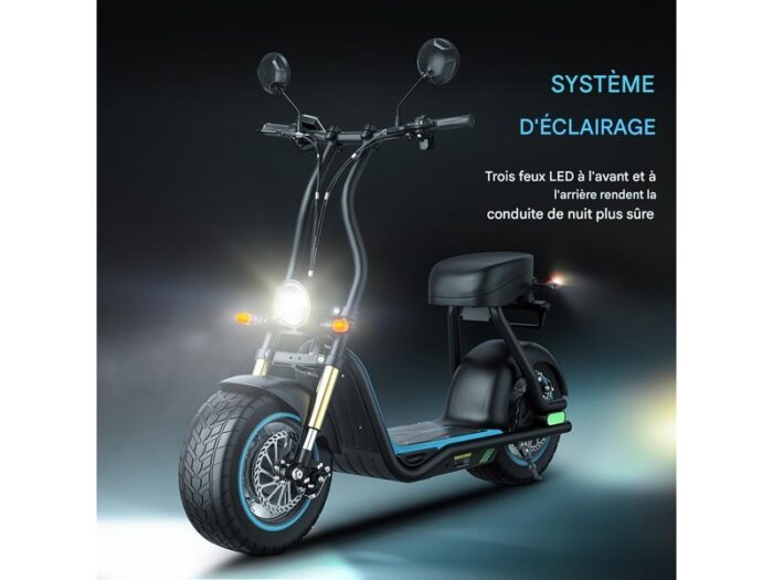 Trottinette Électrique Honeywhale M5 Max avec Siège 14" Certification EEC – Moteur 1000W, Batterie 13Ah, Vitesse Max 40 km/h, Autonomie Jusqu'à 40 km M5 Max – Image 3