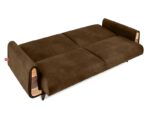 Canapé droit convertible KONSIMO® 3 pl Textilène marron Coffre de rangement – Image 4