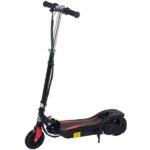 Trottinette électrique pliable enfant 7-14 ans - hauteur réglable - 120w 24v max. 12 kmh - métal pp rouge noir