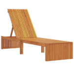 Vidaxl chaise longue 200x55x30 cm en bois d'acacia massif