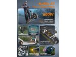 Trottinette électrique pliable kukirin a1, moteur 800 w, batterie 48 v 13 ah, 45 kmh, 45 km – Image 4