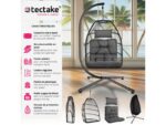 Tectake fauteuil suspendu avec coussin et appui-tête extra épais ARIANE – Image 2