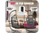 Tectake fauteuil suspendu avec coussin et appui-tête extra épais ARIANE – Image 5