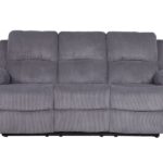 Canapé droit fixe BESTMOBILIER ARMAND 3 places – Velours gris