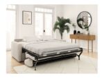Canapé droit convertible LOUNGITUDE AGATHE 3 places – Tissu Beige – Image 2