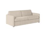 Canapé droit convertible LOUNGITUDE AGATHE 3 places – Tissu Beige – Image 4